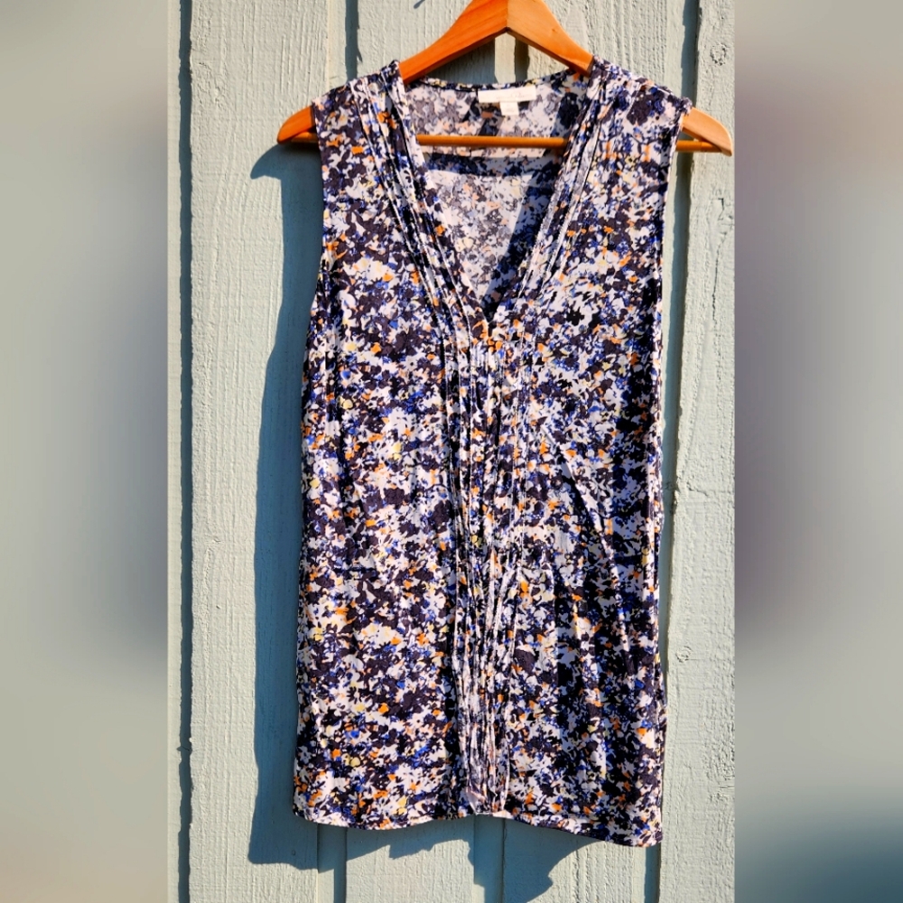 Emerson Rose Flowy Tank Blouse, Silk, Viscose,  Spandex,  Excellent Pre-Owned